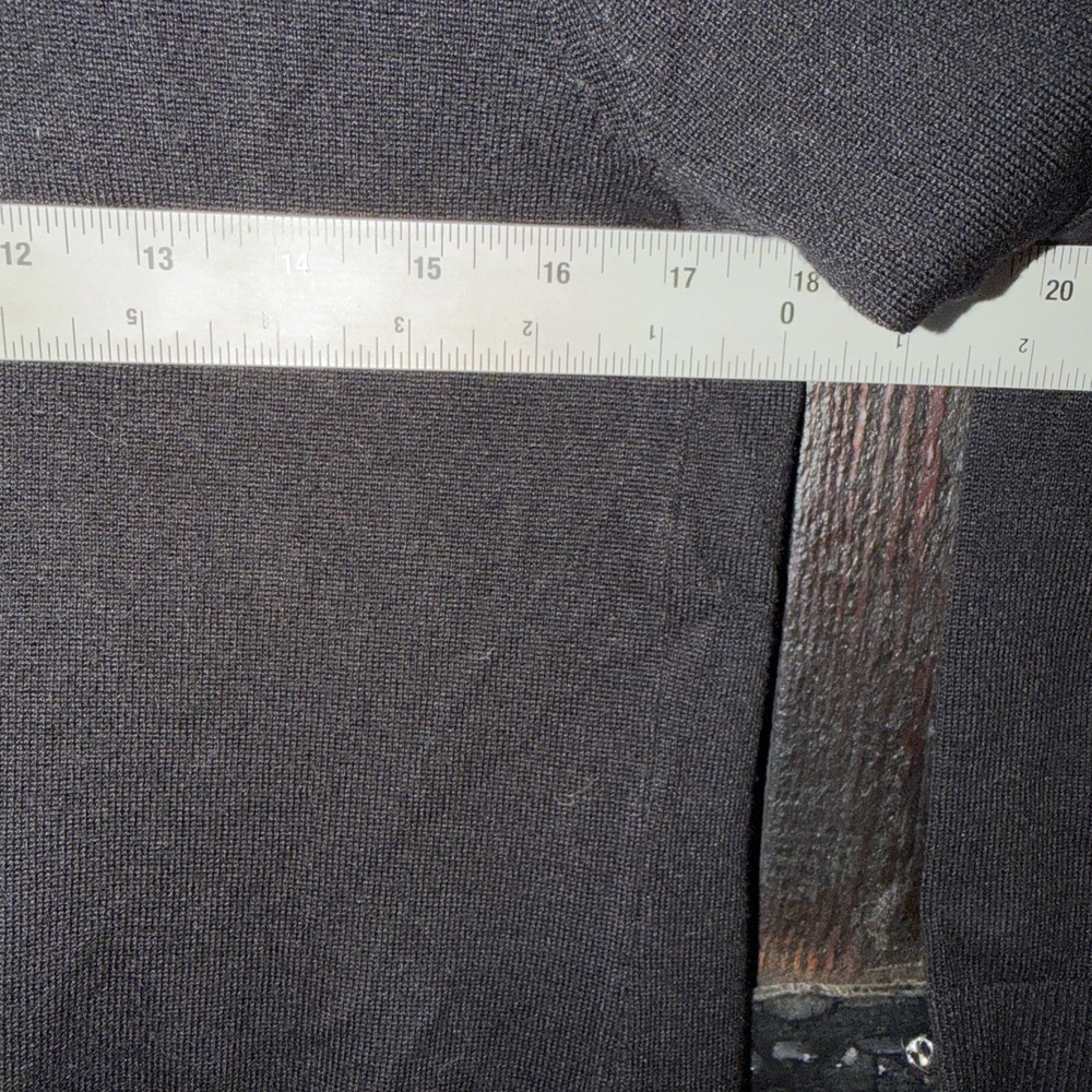 89 + Madison Open Front Long Sleeve Black Cardigan Sweater Womens Size PS Pocket - Picture 9 of 10